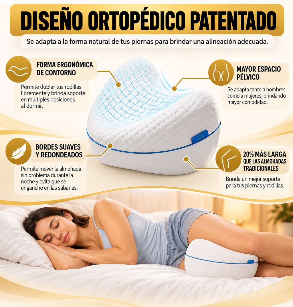 Cojín de alineación: reduce el dolor de ciática, espalda, cadera y rodilla.